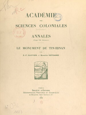 cover image of Le monument de Tin-Hinan